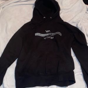 RVCA Black Hoodie Sweatshirt